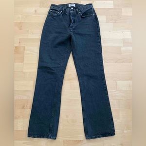 Agolde Relaxed Boot Jean Mid-Rise Bootcut 25 Organic Cotton Washed Black